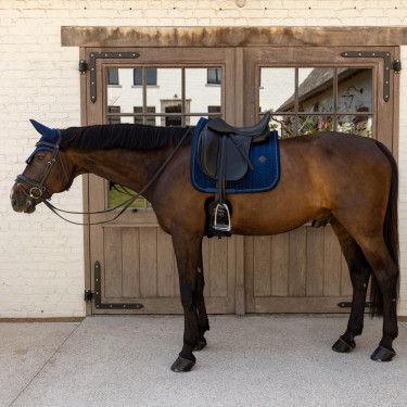Tapis de selle Kentucky velvet mini Pearls Dressage Marine Bleu marine