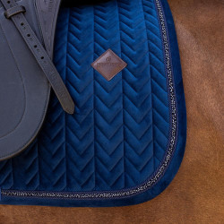 Tapis de selle Kentucky velvet mini Pearls Dressage Marine Bleu marine