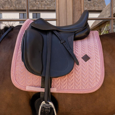 Tapis de selle Kentucky velvet mini Pearls Dressage Vieux rose