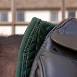 Tapis de selle Kentucky velvet mini Pearls Dressage Vert sapin