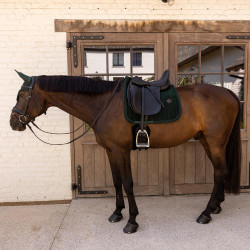 Tapis de selle Kentucky velvet mini Pearls Dressage Vert sapin