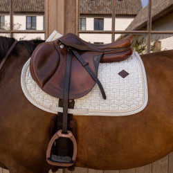 Tapis de Selle Velours Kentucky Imprimés Gris / blanc