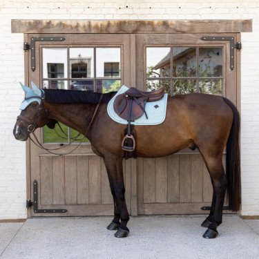 Tapis de Selle Velours Kentucky Imprimés Bleu clair