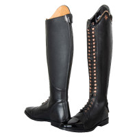 Imperial Riding Olania dressuurlaarzen Lang/Breed Zwart/roze ontbreekt