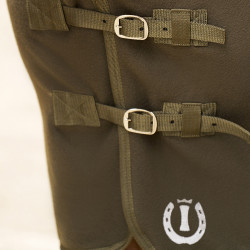 Fleecedeken met hals Imperial Riding Fundamental Olijfgroen