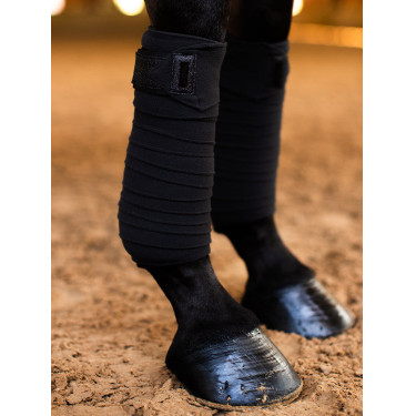 Bandes de polo Equestrian Stockholm Tout noir scintillant