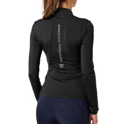 Base layer Equestrian Stockholm Air Breeze Sunshirt dames Zwarte editie
