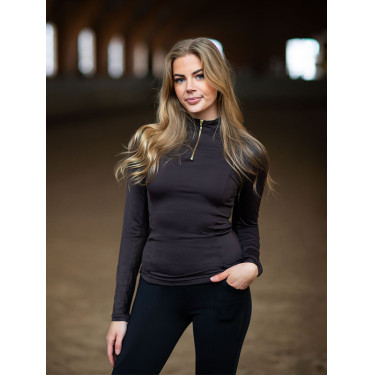Base Layer Equestrian Stockholm Air Breeze Sunshirt femme Golden marron