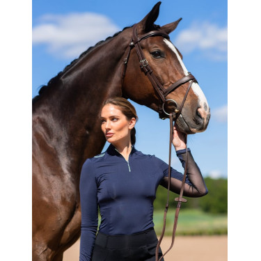 Base layer Equestrian Stockholm Air Breeze Sunshirt dames Middernachtblauw Marineblauw