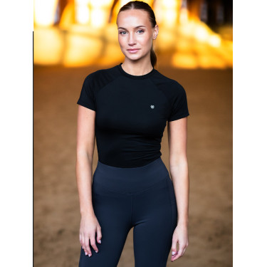 Base Layer Equestrian Stockholm Dynamic dames korte mouwen Zwarte editie Base Layer Equestrian Stockholm Dynamic dames korte mouwen Zwarte editie