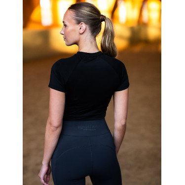 Base Layer Equestrian Stockholm Dynamic dames korte mouwen Zwarte editie Base Layer Equestrian Stockholm Dynamic dames korte mouwen Zwarte editie