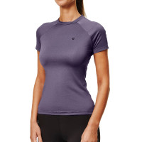 Base Layer Equestrian Stockholm Dynamic femme manches courtes Violet sombre