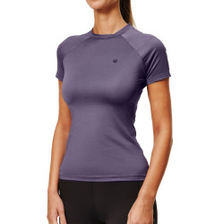 Base Layer Equestrian Stockholm Dynamic femme manches courtes Violet sombre