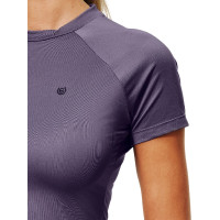 Base Layer Equestrian Stockholm Dynamic femme manches courtes Violet sombre