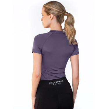 Base Layer Equestrian Stockholm Dynamic femme manches courtes Violet sombre