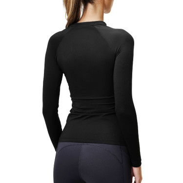Base Layer Equestrian Stockholm Dynamic dames met lange mouwen Zwart