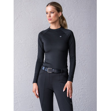 Base Layer Equestrian Stockholm Dynamic dames met lange mouwen Zwart