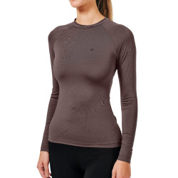 Base Layer Equestrian Stockholm Dynamic dames met lange mouwen Moderne mokka Bruin