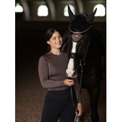 Base Layer Equestrian Stockholm Dynamic dames met lange mouwen Moderne mokka Bruin