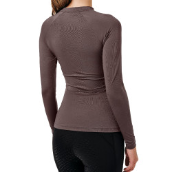 Base Layer Equestrian Stockholm Dynamic dames met lange mouwen Moderne mokka Bruin