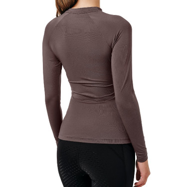 Base Layer Equestrian Stockholm Dynamic dames met lange mouwen Moderne mokka Bruin
