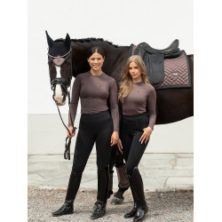 Base Layer Equestrian Stockholm Dynamic dames met lange mouwen Moderne mokka Bruin