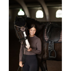 Base Layer Equestrian Stockholm Dynamic dames met lange mouwen Moderne mokka Bruin
