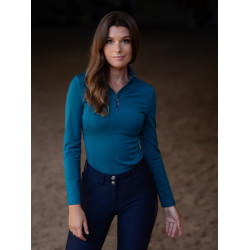 Base Layer Equestrian Stockholm Vision dames longsleeve Aurora-blauw