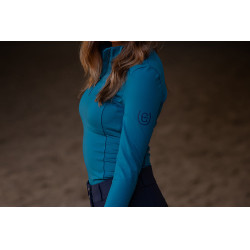 Base Layer Equestrian Stockholm Vision dames longsleeve Aurora-blauw