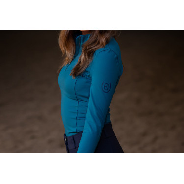 Base Layer Equestrian Stockholm Vision dames longsleeve Aurora-blauw
