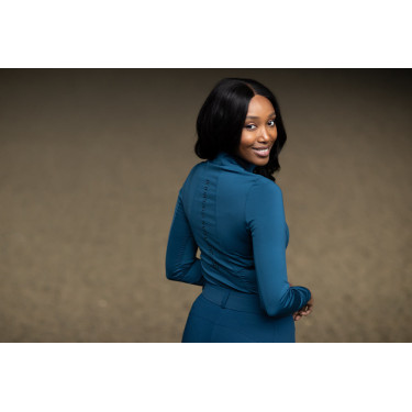 Base Layer Equestrian Stockholm Vision dames longsleeve Prarie blauw