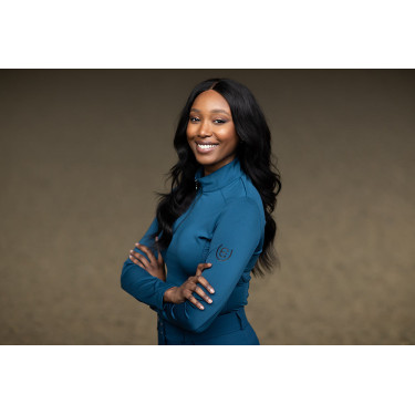 Base Layer Equestrian Stockholm Vision dames longsleeve Prarie blauw