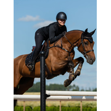 Antivliegen-oornetje Equestrian Stockholm Helemaal zwart glanzend Antivliegen-oornetje Equestrian Stockholm Helemaal zwart glanzend