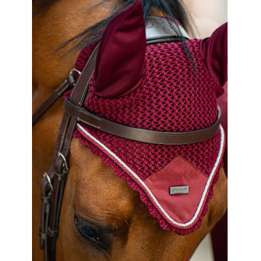 Bonnet anti-mouches Equestrian Stockholm Bordeaux