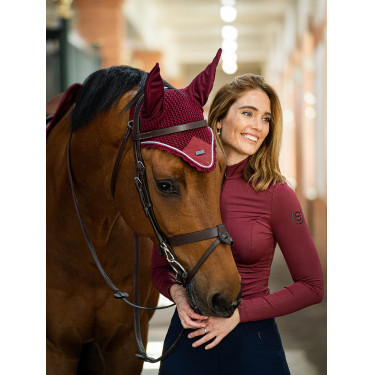 Antivliegen-oornetje Equestrian Stockholm Bordeaux