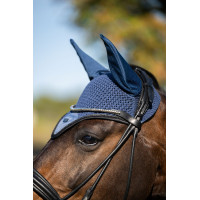 Bonnet anti-mouches Equestrian Stockholm Tout noir scintillant