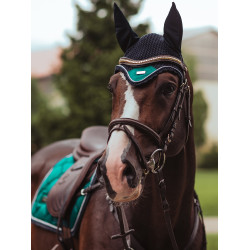 Bonnet anti-mouches Equestrian Stockholm Émeraude Vert