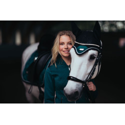 Bonnet anti-mouches Equestrian Stockholm Émeraude Vert