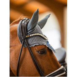 Antivliegen-oornetje Equestrian Stockholm Metaalblauw