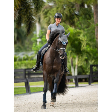 Antivliegen-oornetje Equestrian Stockholm Metaalblauw