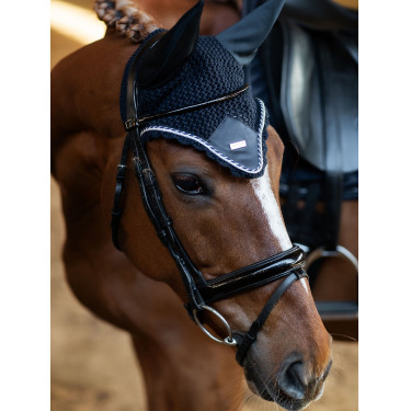 Bonnet anti-mouches Equestrian Stockholm Midnight blue Bleu marine Bonnet anti-mouches Equestrian Stockholm Midnight blue Bleu marine