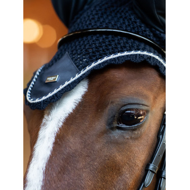 Bonnet anti-mouches Equestrian Stockholm Midnight blue Bleu marine Bonnet anti-mouches Equestrian Stockholm Midnight blue Bleu marine