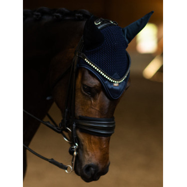 Antivliegen-oornetje Equestrian Stockholm Marine moderne tech Marineblauw