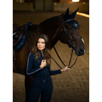 Bonnet anti-mouches Equestrian Stockholm Tout noir scintillant