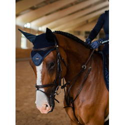Antivliegen-oornetje Equestrian Stockholm Marine moderne tech Marineblauw