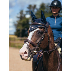Bonnet anti-mouches Equestrian Stockholm Bleu monaco