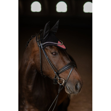 Bonnet anti-mouches Equestrian Stockholm Rouge doux