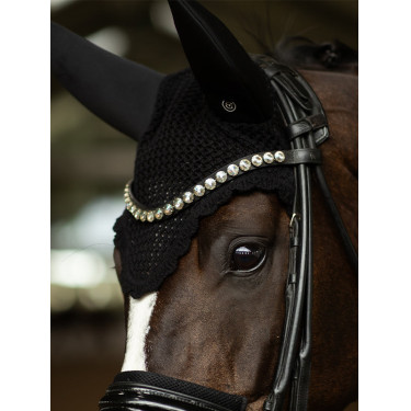 Bonnet anti-mouches Equestrian Stockholm anti-bruit Noir