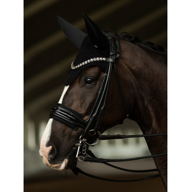 Bonnet anti-mouches Equestrian Stockholm anti-bruit Noir