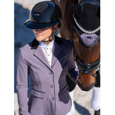 Bonnet anti-mouches Equestrian Stockholm anti-bruit Violet sombre